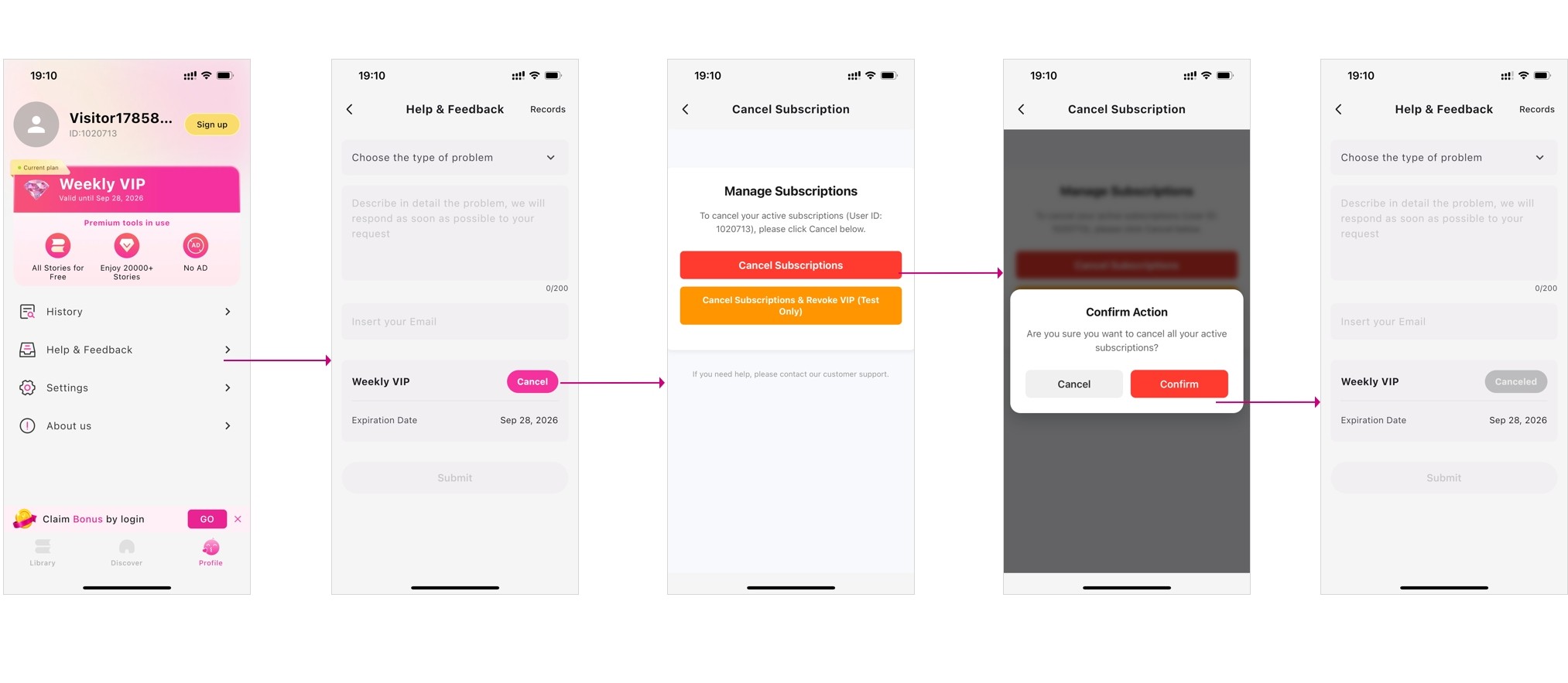 Cancel subscription tutorial